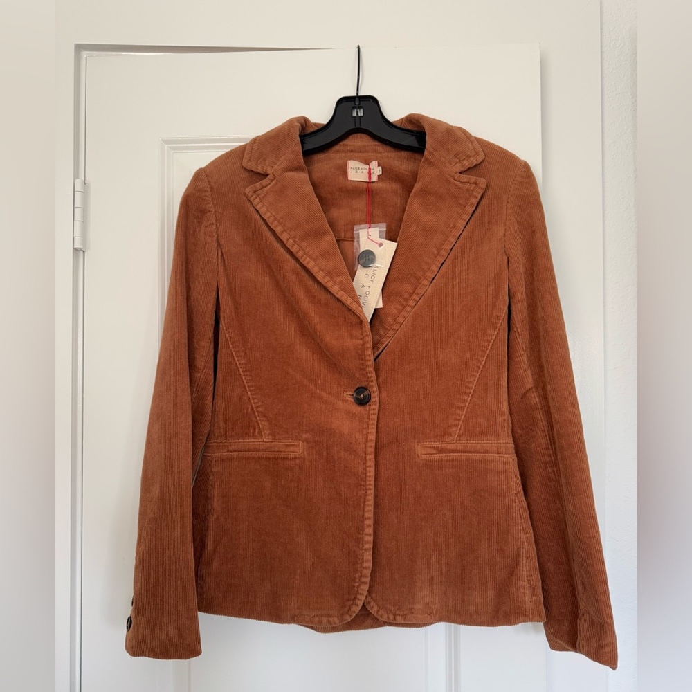 Alice + Olivia Denim Corduroy Macey Blazer - Picture 12 of 13